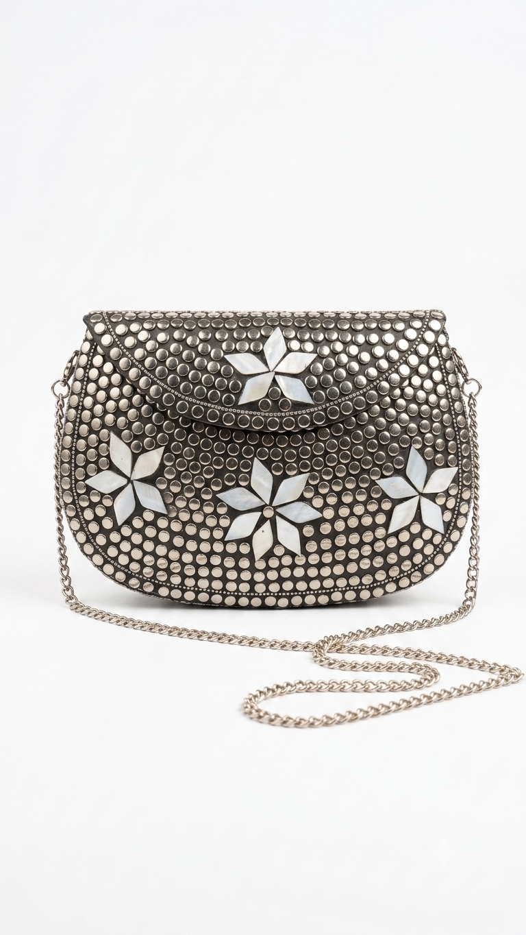 Mother-of-Pearl Studded Bag